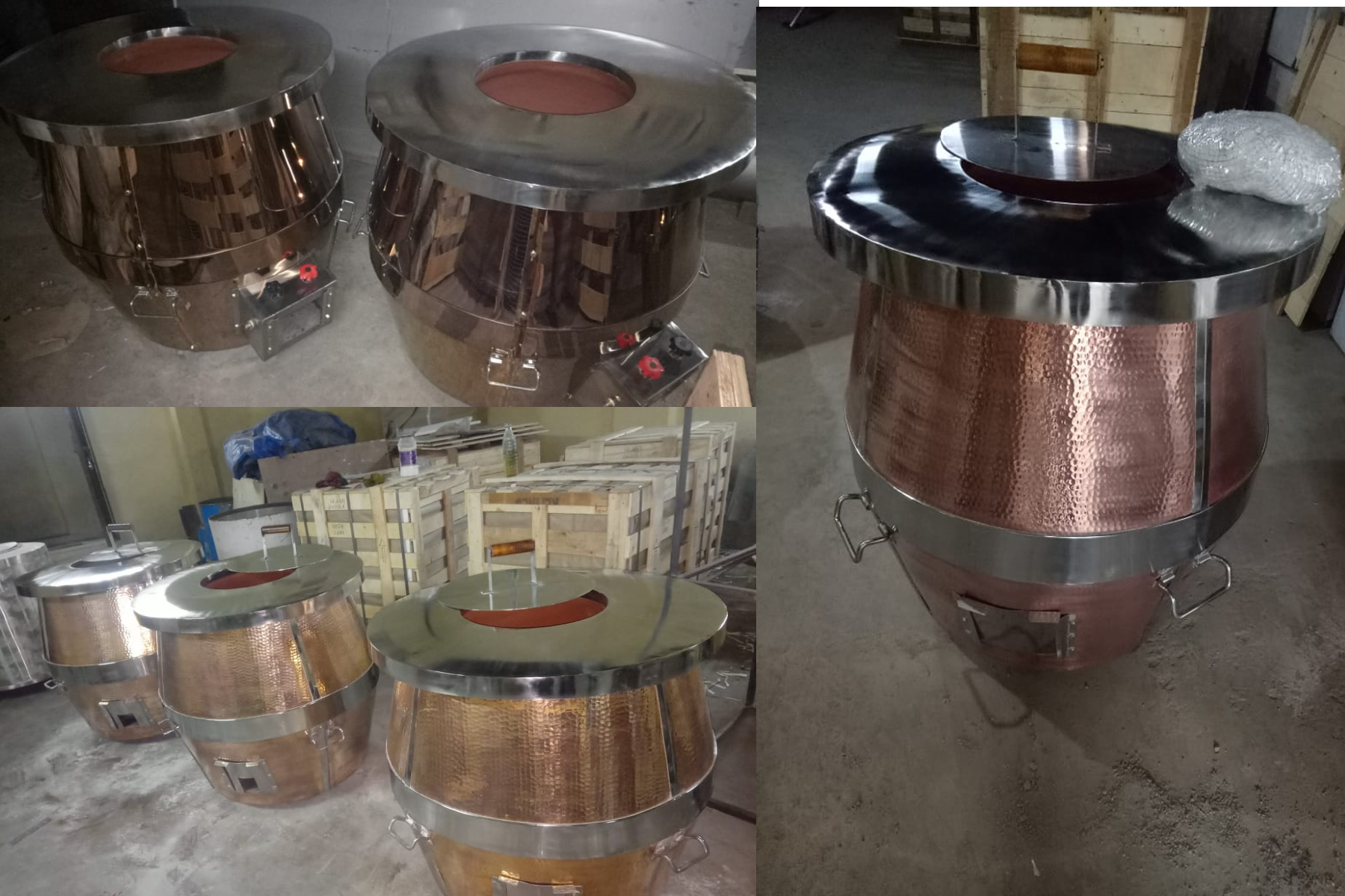 Copper tandoors Gas or Charcoal operated