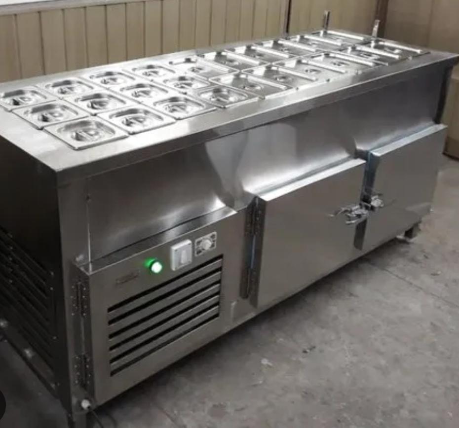 304 grade Quality cold bin marrie with base 2 doors chillers local fabrication with or without casters wheels